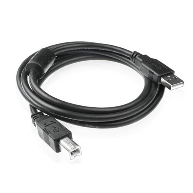1米3米5M黑色USB2.0打印线铜芯带磁环打印机扫描仪数据连接线工厂