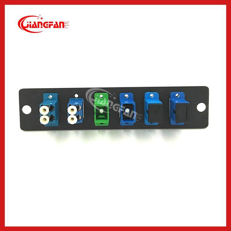 6口SC 12芯LC双工光纤适配器面板法兰面板配线架1U网络机架挡板