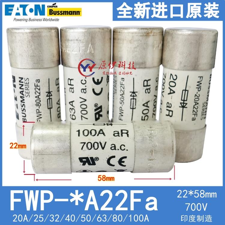 EATON/Bussmann保险丝FWP-100A22F/40A/50A/63A/FWP-80A22Fa 700V