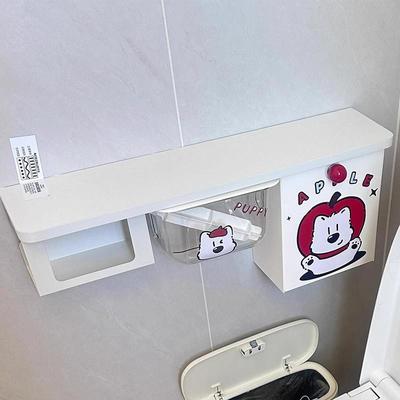 卫生间厕所马桶旁置物架壁挂纸巾盒放置厕纸盒卷纸架姨妈巾收纳盒