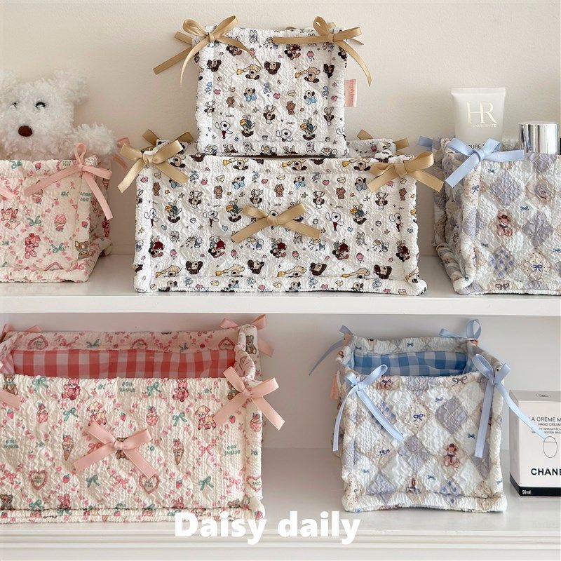 甜品小羊桌面收纳l筐化妆品收纳盒学生宿舍杂物整理筐桌面收纳筐,收纳整理,收纳筐,淘宝优惠券,粉丝福利购,淘宝优惠卷