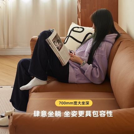 实木布艺沙发组合现代简约科技布可拆洗小户型三人位客厅双人直排