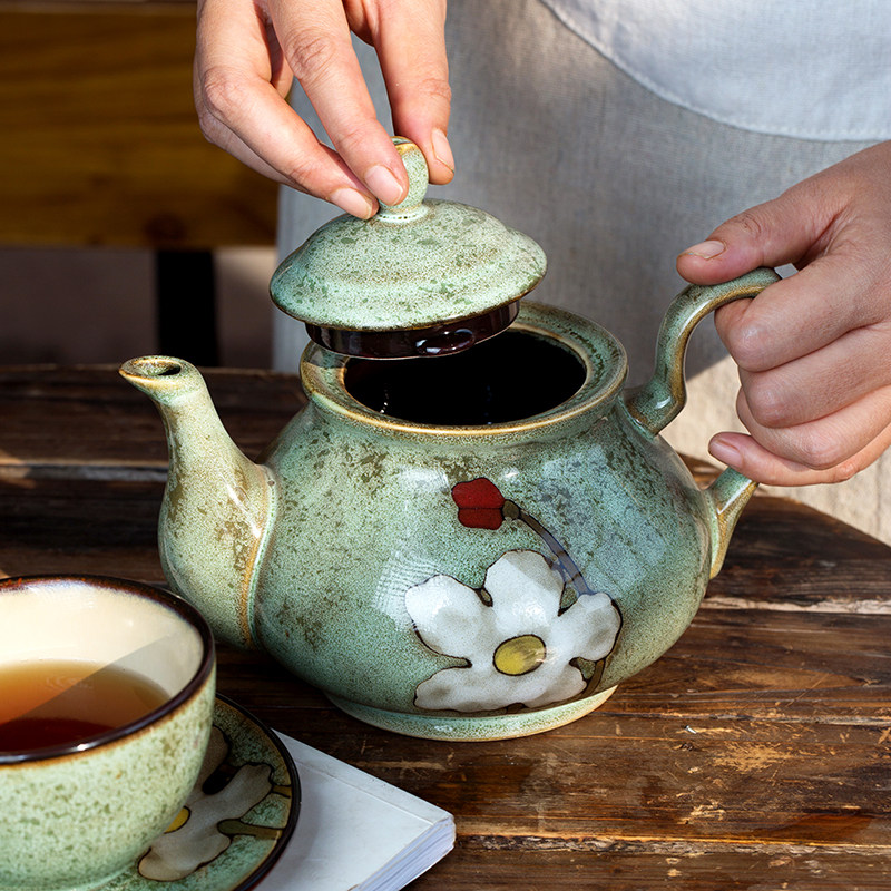 咖啡壶 家用情侣2人手绘创意个性水壶套装陶瓷茶水V壶大容量花茶,餐饮具,咖啡套具,淘宝优惠券,粉丝福利购,淘宝优惠卷