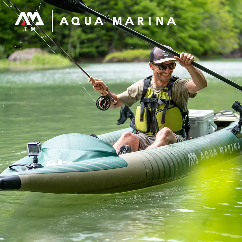 aqurina/乐划老炮路亚皮划艇钓鱼独木舟单双人橡皮艇充气船