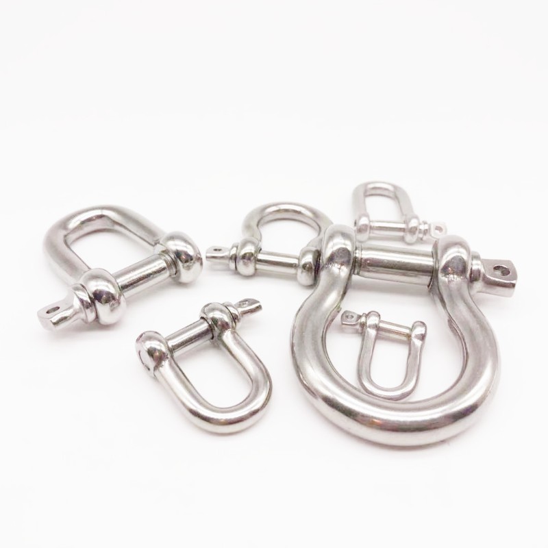 国标304不锈钢d型弓形卸扣u型环起重吊环卸扣连接口吊耳M4M5M6M38