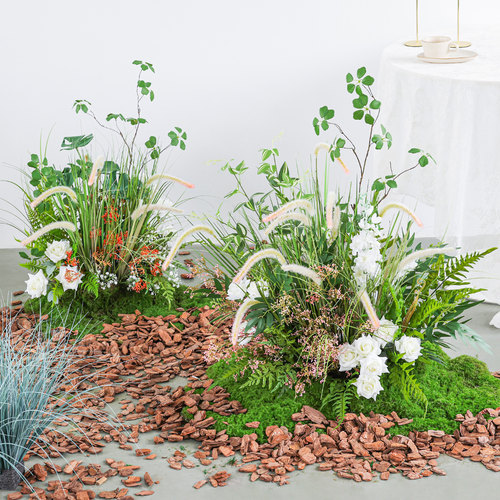 仿真花造景橱窗装饰场景布置户外仿生花绿植庭院芦苇草丛假花摆设