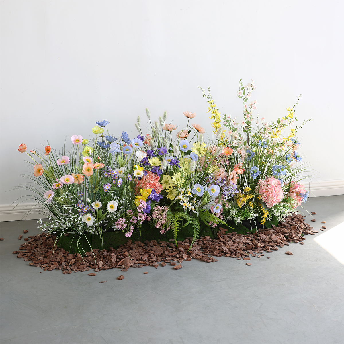 莫奈花园仿真花造景组合绿植室内景观仿生假植物酒店橱窗装饰摆件