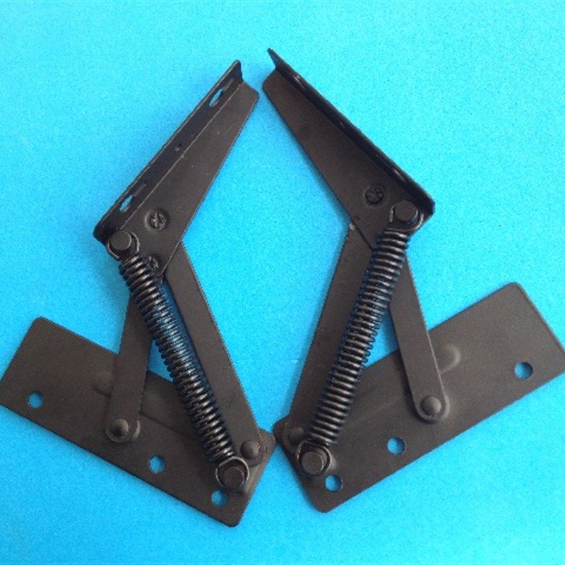 小床箱铰橱柜支撑铰橱柜五金配件门上翻木工五金配件铰链加厚黑铰