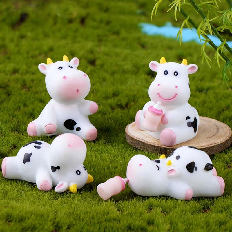 微景观造景小动物创意摄影小牛手工diy蛋糕装饰小摆件可爱萌奶牛