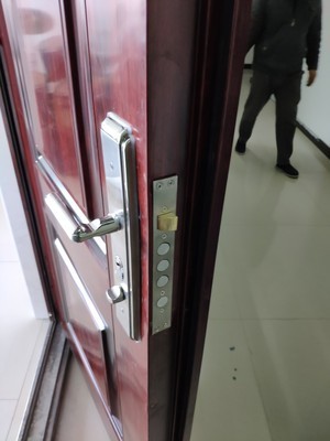 家用大门锁通用型防盗门锁套装锁体超c级锁心不锈钢304拉手门把手