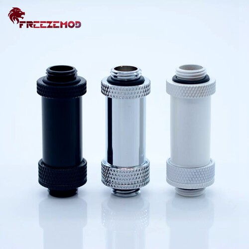 FREEZEMOD显卡SLI水冷延长伸缩接头SSJT-41双G1/4外螺纹(41-69MM)