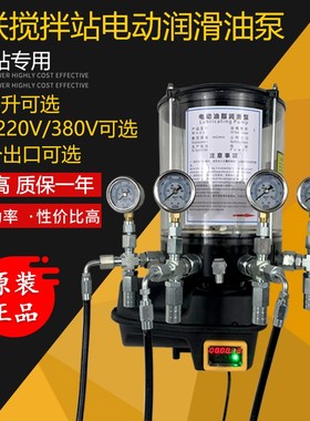 中联搅拌站电动黄油泵4XDB-M1.2/24C6FR搅拌机4出口24V油脂润滑泵