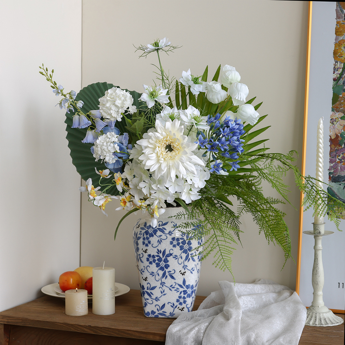 假花仿真花摆设客厅摆件轻奢高端餐桌装饰品高级绢花干花花束花艺