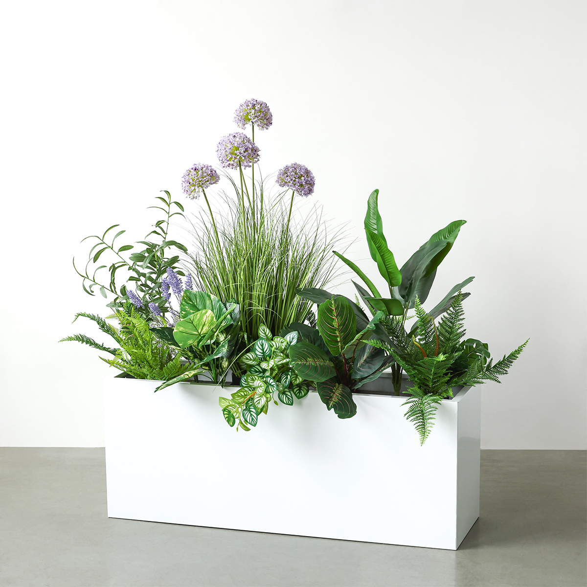 仿真花绿植造景观室内装饰花槽箱假植物盆栽落地花艺摆件轻奢高端