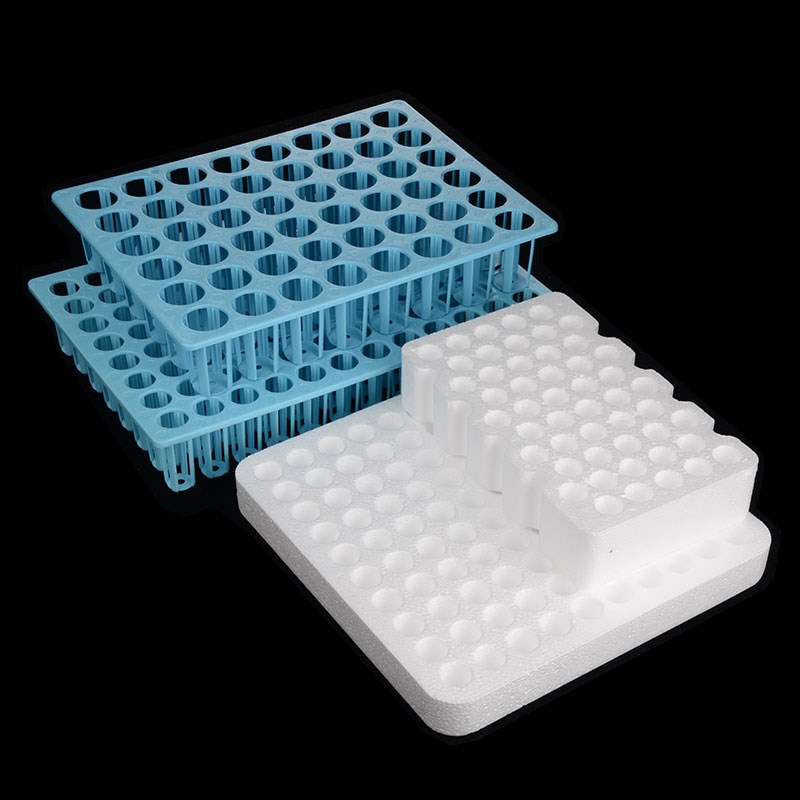 塑料试管架离心管架10ml采样管架20ml塑料泡沫架50/96孔多用管架