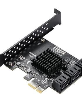 PCI-E3.0GEN3转2口6口10口3.06G扩展卡ASM1166主控群晖