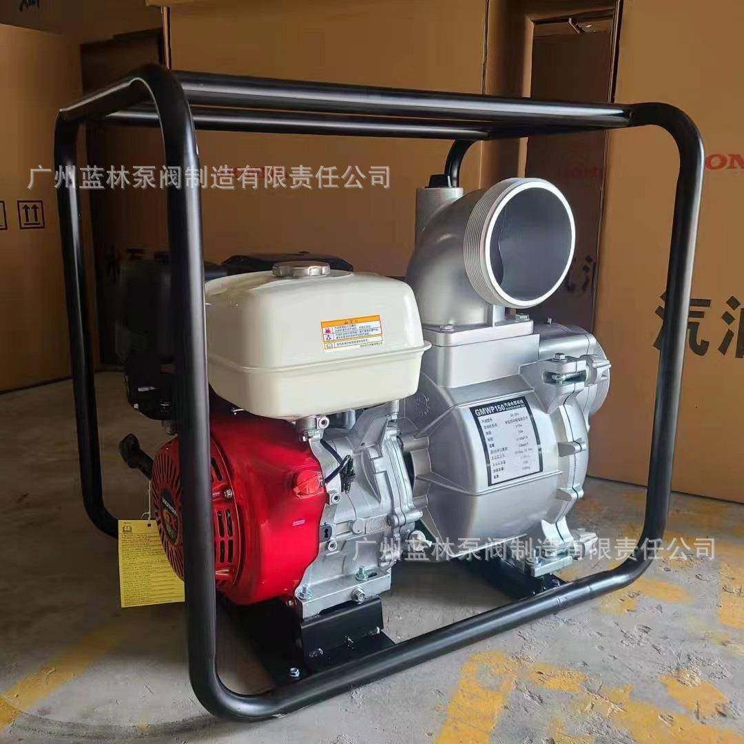 6寸汽油机抽水泵市政应急排污泥浆泵大流量汽油抽水机