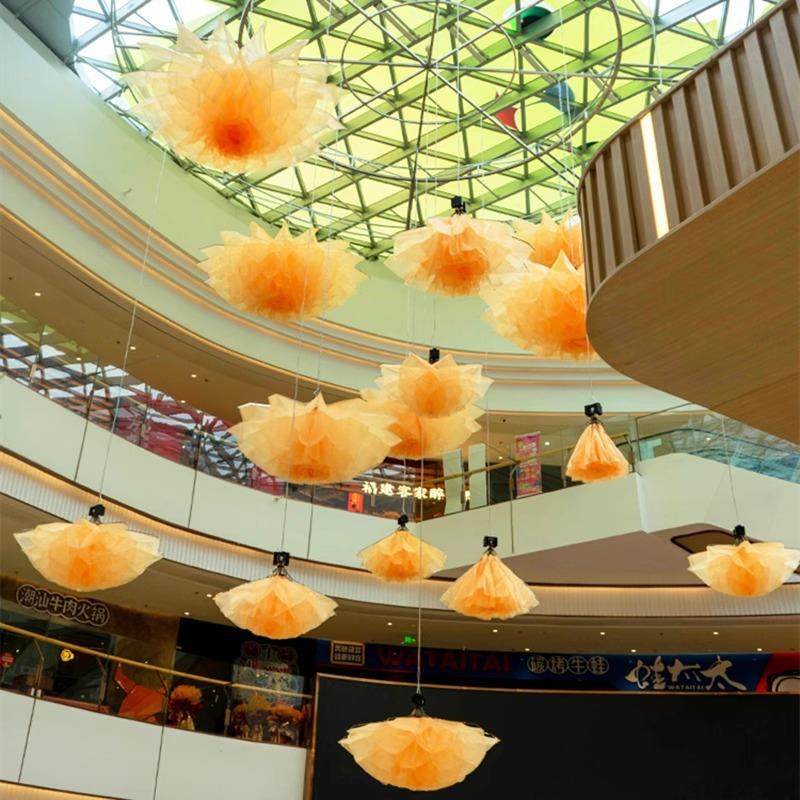 伞花灯网红互动商场引流自动开合升降中庭装饰美陈仿真感应花灯,纺织面料/辅料/配套,纺织机械配件,淘宝优惠券,粉丝福利购,淘宝优惠卷