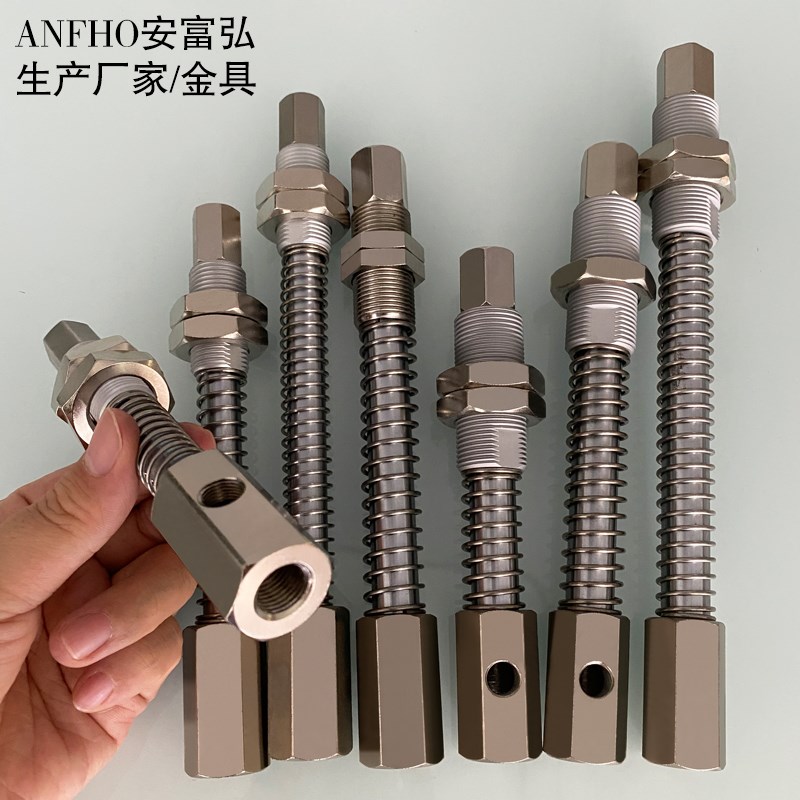 真空吸盘 连接杆件固定杆 金具带缓冲弹簧M16 18 20 22 G1/4 G3/8