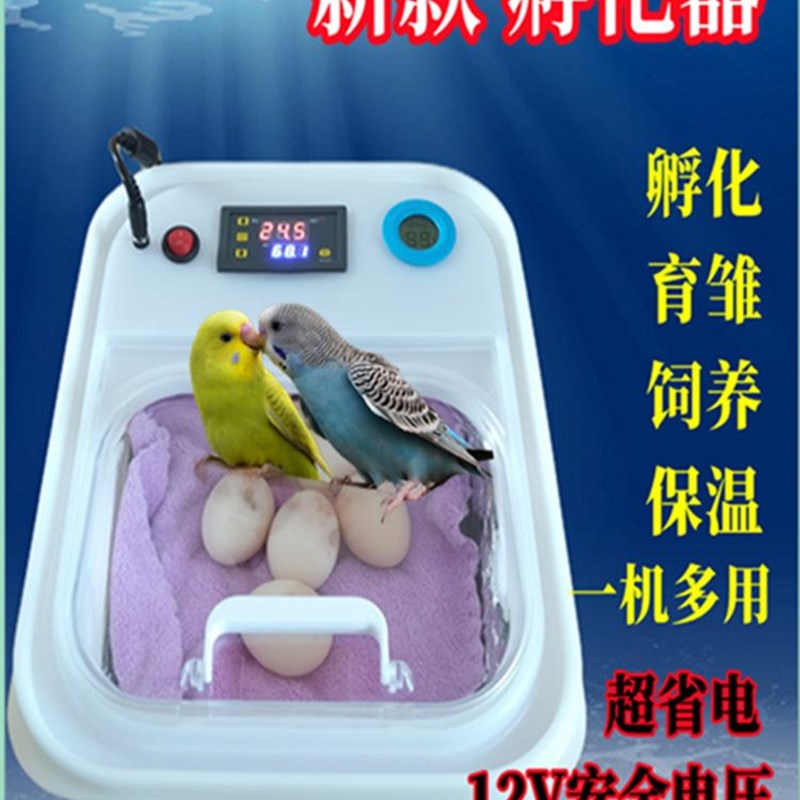 孵化器小型家用孵蛋器鹦鹉鹌鹑小鸡鸭鹅蛋孵化箱全自动水床孵化机