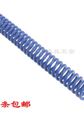 保耐利日标浅蓝色超大内孔扁线矩形蓝色弹簧 压缩蓝弹 6-60*300mm