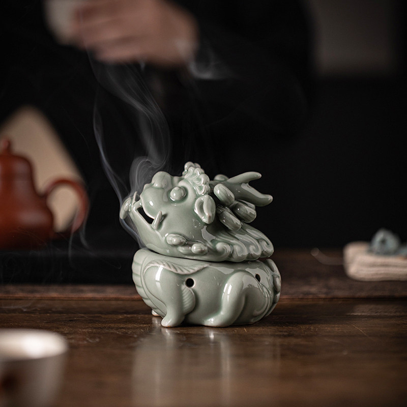陶瓷可爱貔貅盘香炉创意国潮麒麟香薰炉摆件檀香沉香家用室内香盒,橡塑材料及制品,塑料盒/塑料箱/塑料柜,淘宝优惠券,粉丝福利购,淘宝优惠卷