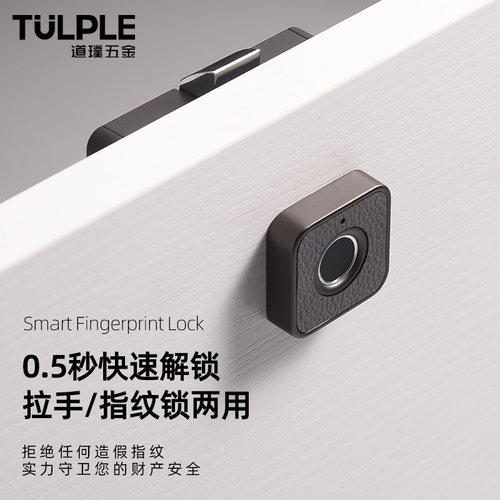 抽屉指纹锁智能家用床头柜办公桌文件柜信箱鞋柜衣柜柜子密码小锁