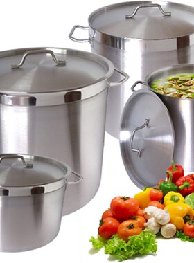 特厚36cm不锈钢三层复合底汤桶 汤锅 复合底耐用汤桶 粥锅煮汤锅