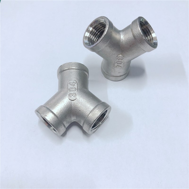 304不锈钢Y型三通水管接头内牙水暖配件管道变径异性接头品质保证