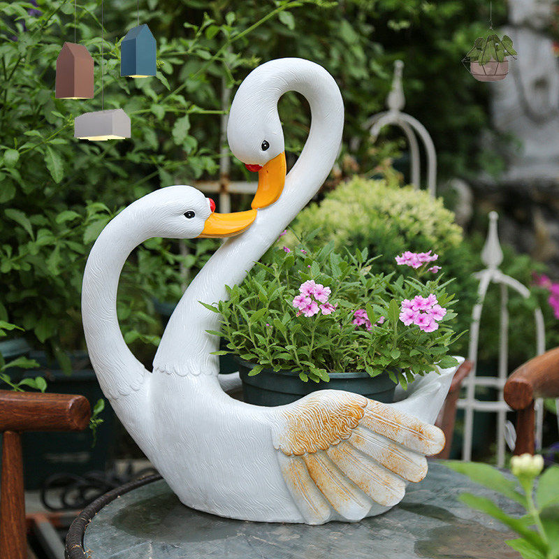 户外花园天鹅花盆装饰绿植个性创意北欧动物植物多肉阳台大号盆栽,橡塑材料及制品,塑料盒/塑料箱/塑料柜,淘宝优惠券,粉丝福利购,淘宝优惠卷