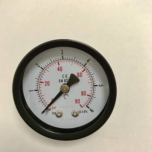 en 837-1 压力表轴向 50mm 0-6bar 90psi 螺纹pt1/8 y-50z 背接式