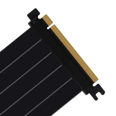 PCIE 4.0显卡延长线PCIE3.0台式机90度竖装黑白色16X转接线