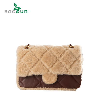 泰迪包秋冬新款百搭羊羔毛包美拉德经典单肩包女士斜挎包