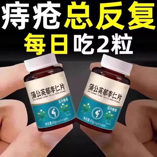 内外痔混合痔大便疼痛肿胀肛裂长年有痔疮蒲公英郁李仁片内外痣