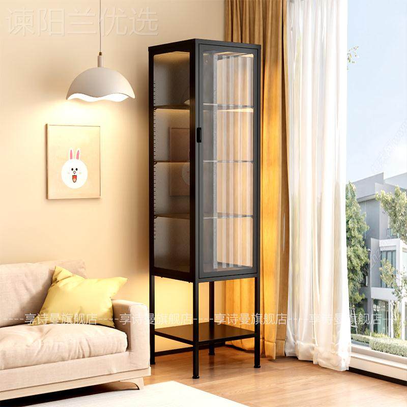 ?手展示柜带办灯面玻璃柜子带锁乐透明痛三柜适用高模型MBS玩具收