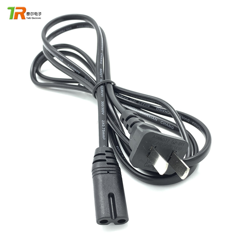 1.5米 国标2插电源线插头带8字头 国标电源线 八字线