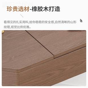 706新款 实木转妆台简约小型妆化妆桌书桌梳一体卧室角墙角收纳柜