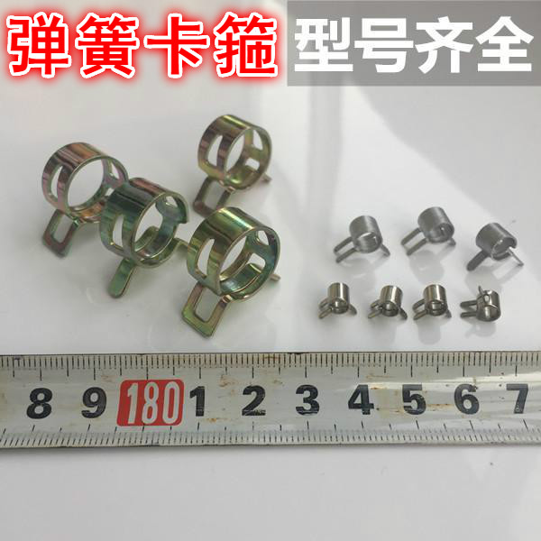 弹簧水管卡箍65mn手捏汽摩油卡箍锰钢弹簧卡子环箍摩托油管好喉箍