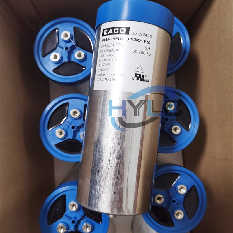 EACO滤波电容SMP-500-3X75-FSB0三相薄膜交流电容器500VAC 3X75UF