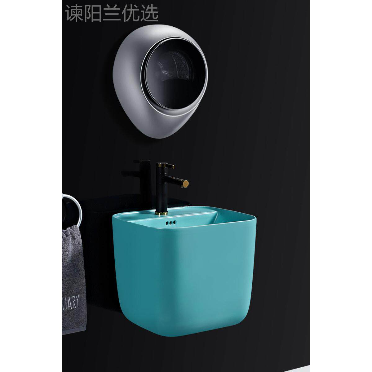 挂墙卫洗手盆家用洗式FMM手池陶瓷面盆壁挂式洗脸盆生间水池型小