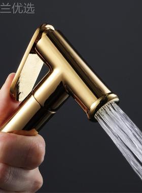 HIDEEP钛金色圆HI09045A形喷卫生洁间清洁马枪桶清冲洗妇洗器喷枪