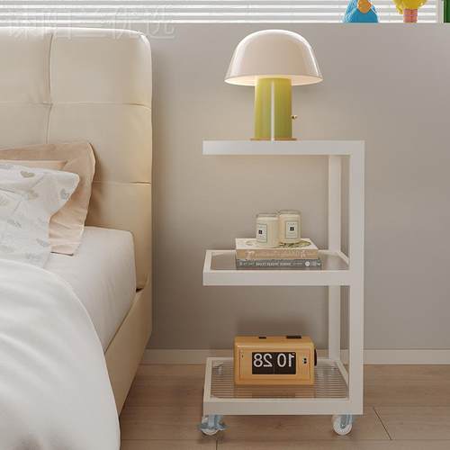 床头柜奶油风物替代你小型迷超窄夹缝VRW置架室现代简约卧床头边