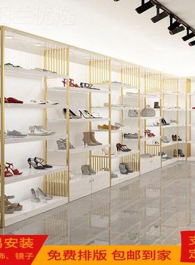 鞋鞋店鞋架展示架新款商筒灯场带货柜童店IXH开灯店用的货架店铺