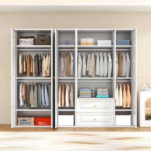 室家卧衣用柜对开简门出租房LKG钢制易收纳柜落地储物柜大衣橱