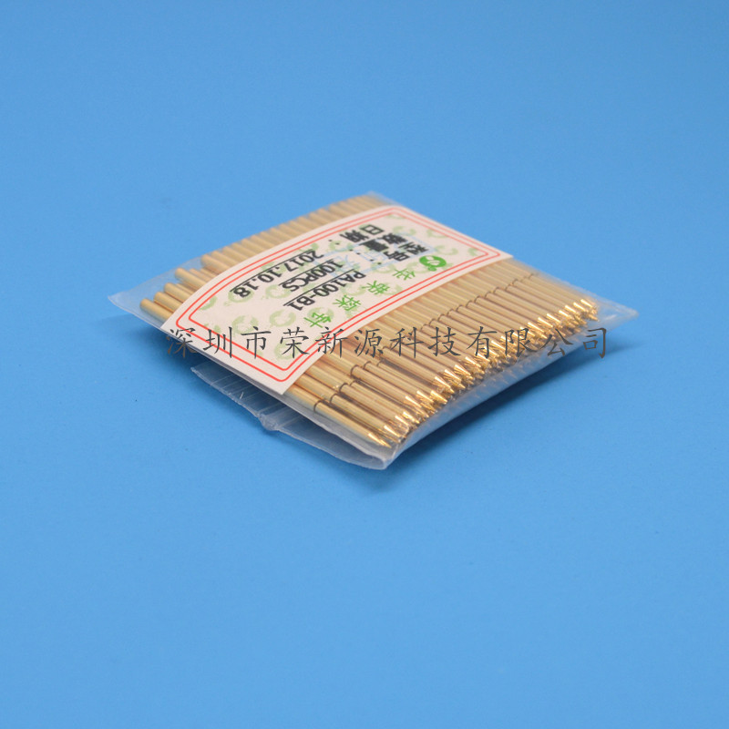华荣探针PA100-B1(直上尖头)镀金头测试针1.36mm 弹簧针 顶针
