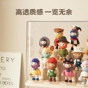 801明防尘亚克架力手办积木展示泡泡玛特 盲盒展示用收柜纳透8009