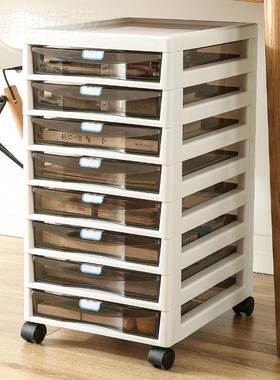 化收柜纳UGC柜子抽式可移动带轮文件储物夹缝美甲置物桌下妆屉台