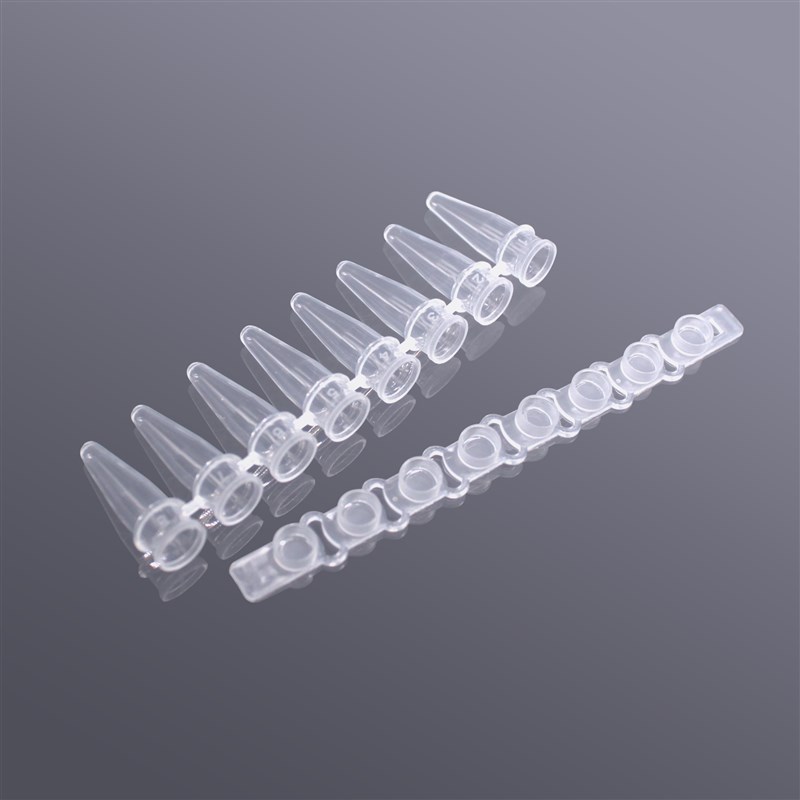 优选 0.2ml平盖八连排PCR八联管盖 200ul非荧光定量 200排/包