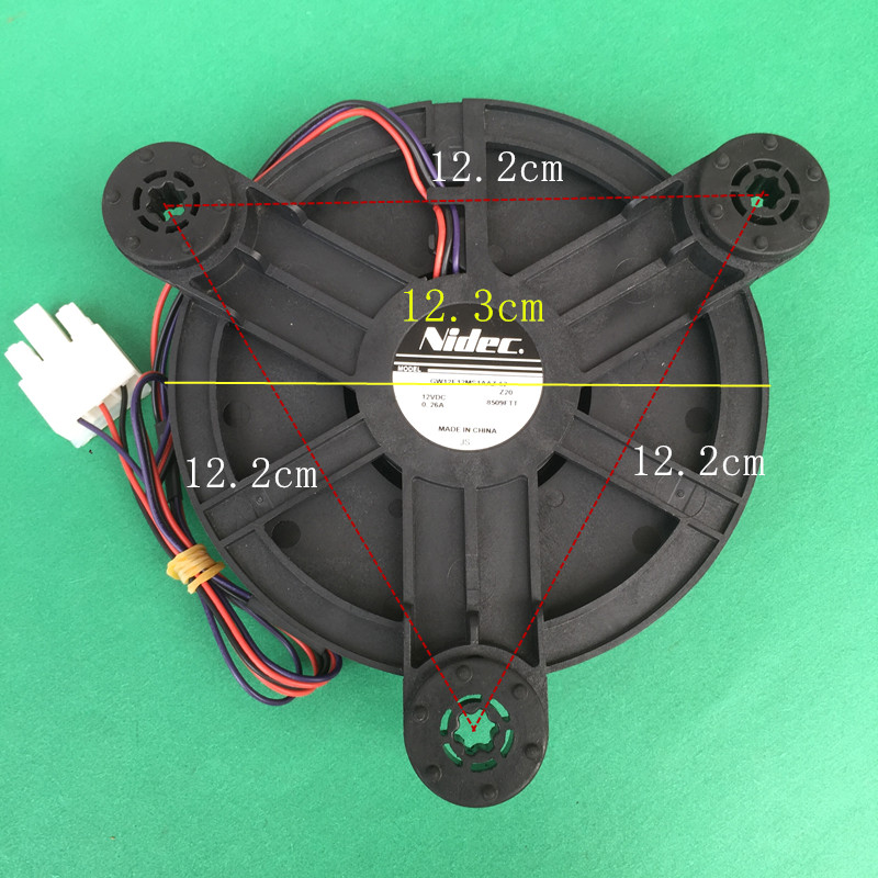 GW12E12MS1AAZ-52美的冰箱冷藏冷冻风扇DC12V0.26A制冷散热器风机
