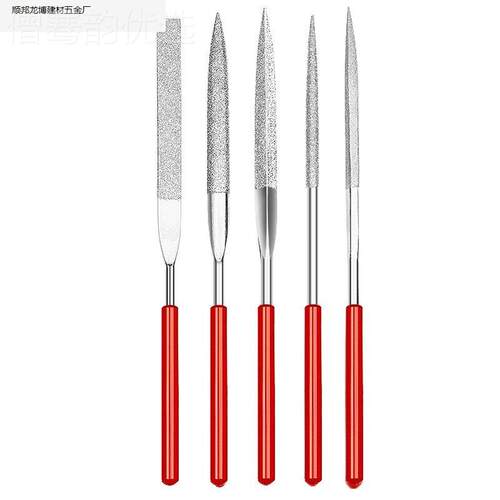 狮威金11609刚石装锉刀钢锉细钛合金什锦套金属打磨边工具镀挫修
